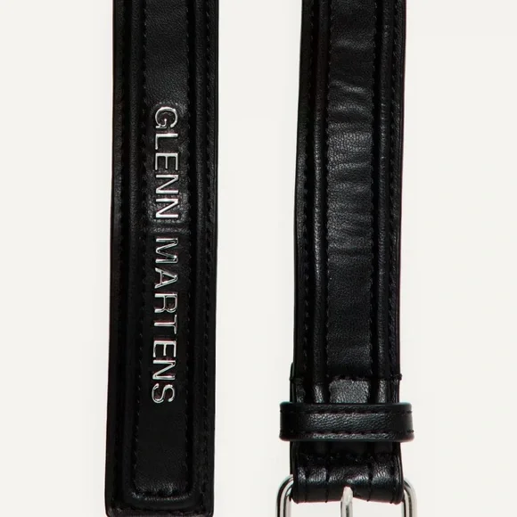 H&M Glenn Martens Black Leather Belt